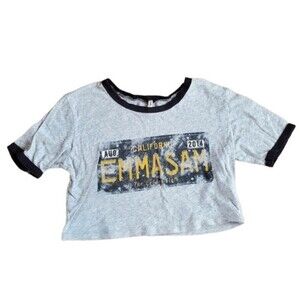 Gray Emma & Sam Cropped Tee